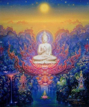 150の主題の芸術作品 Painting - 現代仏陀ファンタジー 007 CK 仏教